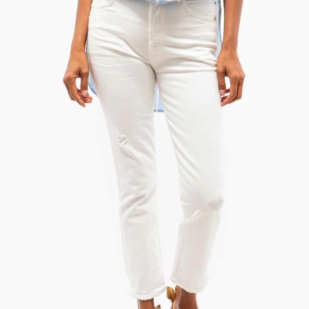 NWT CITIZENS OF HUMANITY Jolene High Rise Vintage Slim White Straight Jeans 31